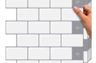 TradeDownCo Peel & Stick Wall Tiles (10 Sheets) Classic White