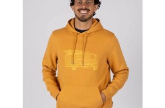 Trail Bus Mens Pop Hoodie in Yellow