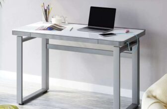Tresanti Aurora Power Adjustable Height Desk with LED Lights