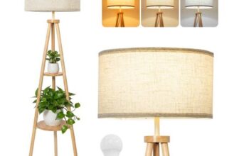 Tripod Floor Lamp with Shelf