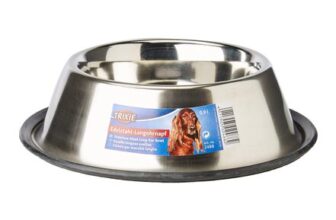 Trixie Stainless Steel Long-Ear Bowl, 15 Cm Diameter, 0.9 L