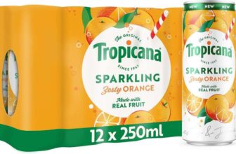Tropicana Sparkling Zesty Orange Juice Drink – 12 x 250ml