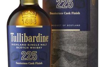 Tullibardine 225 Sauternes Cask Finish Highland Single Malt Scotch Whisky 70cl 43% ABV – Sold by Gerties Trading Co. / FBA