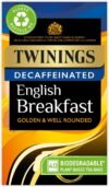 Twinings English Breakfast Decaf Tea Golden, Well Rounded & Full Bodied Decaffeinated Black Tea 40 Biodegradable Tea Bags