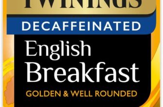 Twinings English Breakfast Decaf Tea Golden, Well Rounded & Full Bodied Decaffeinated Black Tea 40 Biodegradable Tea Bags