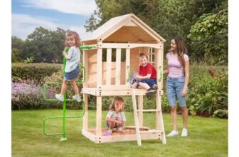 Twirl & Play Wooden House with Climber