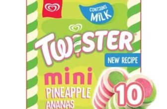 Twister Mini Pineapple Ice Cream Lollies 10 X 50ml