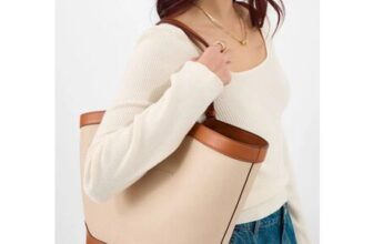 Two Tone Canvas Tote Bag