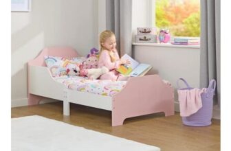Two Tone Toddler Bed – White & Pink