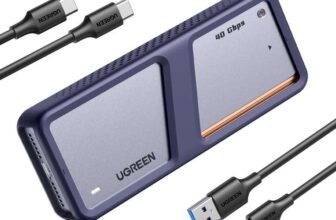 UGREEN 40Gbps M.2 NVMe SSD Enclosure with Cooling Fan, USB4, Up to 3700MB/s Transfer Speeds (Sold by UGREEN GROUP LIMITED UK, FBA)