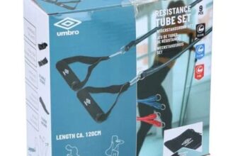 UMBRO 9-Piece Resistance Tube Set – Black, Blue & Red