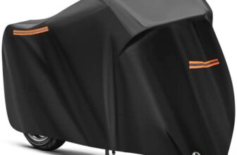 URAQT Motorcycle Cover, 210T Waterproof Motorbike Cover, Heat-Resistant Outdoor Protection – by Happysaller / FBA