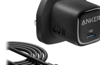 USB-C Charger, Fast Charging 25W with USB-C Cable, Black