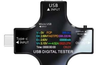 USB Tester DC Type-C PD Digital Voltmeter Amper Voltage Current Monitor Ammeter Detector – With Bluetooth – Sold by ATORCH Factory Store