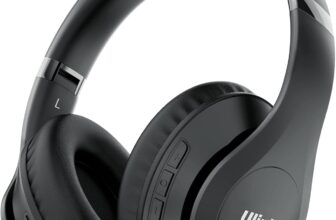 Uliptz Wireless Headphones Over Ear, 65 Hrs Playtime Bluetooth Headphones, 6 EQ Modes Foldable Lightweight Headphones Wireless, Foldable Bluetooth 6.0 for Travel/Office/PC (Black)