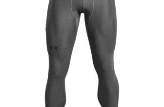 Under Armour Mens HeatGear Baselayer Leggings, Carbon Heather XS