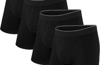Uniexcosm Mens Cotton Boxer Shorts Multipack, Longer Leg Boxer Briefs with Elastic Waist, Breathable Stretch Underwear Trunks for Men, Comfortable Anti Chafing Underpants
