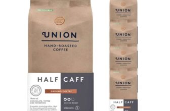 Union Half Caff Ground Coffee 4 x 200g