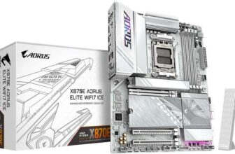 Used GIGABYTE X870E AORUS ELITE WIFI7 ICE Motherboard – 1622 Phases Digital VRM, 8200MHz DDR5 (OC), 3xPCIe 5.0 Wi-Fi 7, 2.5GbE LAN, USB 4