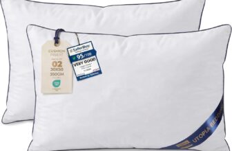 Utopia Bedding Cushion Inner Pads (Pack of 2), 30×50 cm (12 x 20 inches) Cushion Stuffer Inserts, Hollowfibre Piping Pillows (White)
