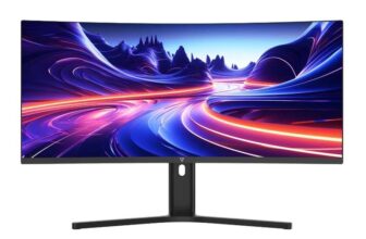 V7 L340WQ-HAS 34 Ultrawide Curved WQHD Monitor with 1500R VA Panel, USB-C 65W PD, 120Hz 2 Free Gifts (Headphones & Mouse)