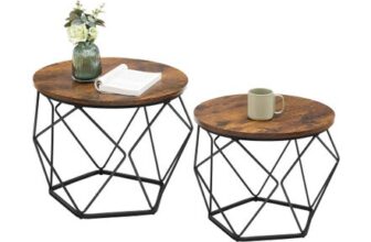 VASAGLE Coffee Tables, Set of 2 Side Tables