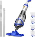 VIVOHOME 4200LPH Swimming Pool Vacuum Cleaner with Length Adjustable Handle Rechargeable with Running Time Up to 60 Minutes Ideal for In-Ground Pools, Spas, and Hot Tubs