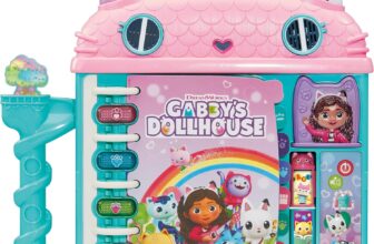 VTech Gabbys Dollhouse: Cat-a-Vator Discovery Book, Official Character Toy, 4 Light Up Buttons, Activity Toy, Learn Words, Includes Phrases from Show, Gift for Kids 3, 4, 5 Years, English Version