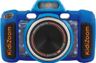 VTech KidiZoom Duo FX, Kids Camera with Colour Screen, 8MP, Photos, Selfies & Videos, AR Filters, 20 games, 75 photo & video effects, filters & frames, for Infants aged 3, 4, 5, 6, 7 years, Blue
