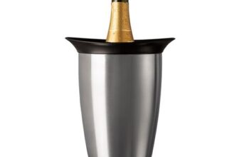 Vacu Vin Champagnekoeler, RVS, Met Uitneembare Koelmouw, Zilver
