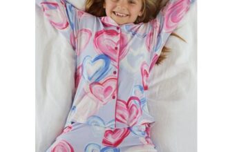 Valentines Cotton Blend Heart Print Pyjamas (2-13 Yrs)