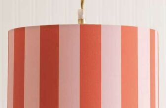 ValueLights Callie Orange & Pink Stripe Small Fabric Drum Lamp Shade – 99p collection from store