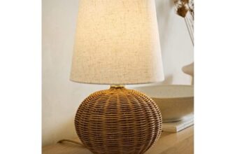 ValueLights Henrietta Natural Wicker Base Table Lamp