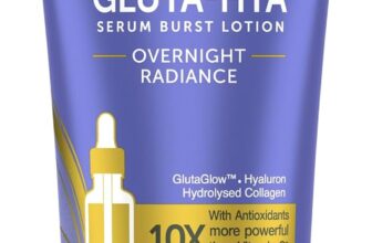 Vaseline Gluta-Hya Overnight Radiance Serum Burst Lotion Moisturiser Body Lotion with GlutaGlow, Hyaluron, Collagen & Antioxidants 10x Stronger Than Vitamin C, For Plumper Skin in 5 Days 200ml