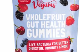 Vegums Nudums Probiotic Gummies for Gut Health, Vegan, 30 Gummies Vegan formula, Beneficial bacteria, Digestive support, Immune support, Daily use