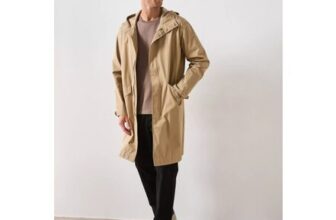 Very Man Longline Hooded Parka Jacket – Stone