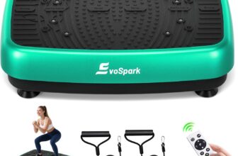 Vibration PlateEvoSpark 2026 Upgrade 2D&4D Vibration Plate Exercise Machine with Dual & Triple MotorsAdjustable Speeds, Ultra Weight Capacity Vibration Plate for Lymphatic Drainage & Weight Loss