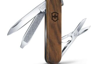 Victorinox, Classic SD Wood, Swiss Army Pocket Knife, Small, Multi Tool, Camping, 5 Functions, Blade, small, Nail file, Screwdriver 2.5 mm