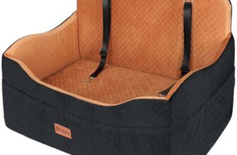 Vivifying Dog Car Seat, Memory Foam Large Back Seat Dog Bed for Medium&Large or Two Small Up to 25KG