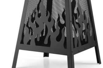VonHaus Firepit for Outdoor, Garden, Patio Flame Design