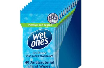 WET ONES – Be Fresh, Plastic Free Antibacterial Biodegradable Hand Wipes, 400 Total – 10 packs x 40 wipes
