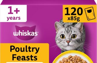 WHISKAS Adult Wet Cat Food in Jelly 120x85g Poultry Feasts