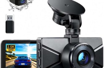 WOLFANG 2.5K Front & Rear Dash Cam, 1440P, 3.0 LCD, Super Night Vision, Loop Recording, G-Sensor, 170 Wide Angle, WDR & 24H Parking Guard