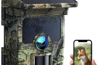 WOLFANG 4K 68MP Wildlife Camera with WiFi & Bluetooth, Trail Camera, 5200mAh Battery, 120 20M Night Vision, 0.1s Trigger, Motion Activated