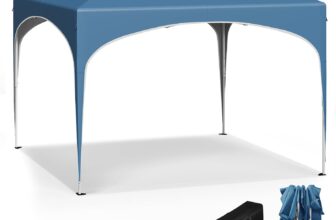 WOLTU Pop-up Gazebo, Gazebo 3m x 3m, Folding Event Shelter for Outdoor, Garden, Camping, Height Adjustable, Waterproof, UV-Protection, with Carry Bag, Blue
