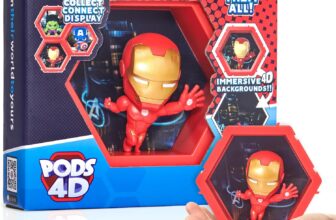 WOW PODS – 4D Marvel Ironman, Unique Connectable Collectable Bobble-head figure that Bursts from their World into Yours, Wall or Shelf Display, Marvel Toys and Gifts, Series 1 no. 408
