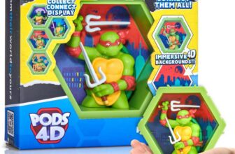 WOW PODS – 4D Ninja Turtles Raphael, Unique Connectable Collectable Bobble-head Figure