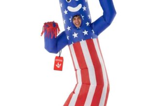 Wacky USA Waving Inflatable Tube Guy Costume – Sold by Morph Costumes / FBA