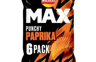 Walkers Max Punchy Paprika Multipack Crisps 6x27g