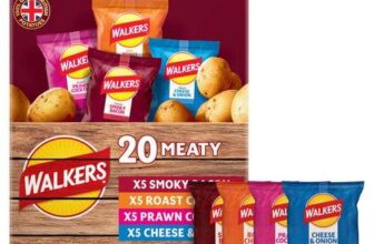 Walkers Meaty Variety Multipack Crisps Box 20 x 25g